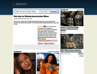 websitevaluecalculator.mikwo.com.clearwebstats.com screenshot