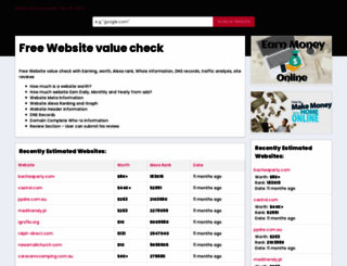 websitevaluecheck.info screenshot