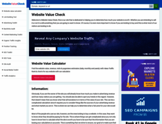 websitevaluecheck.net screenshot