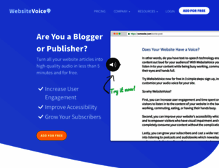 websitevoice.com screenshot