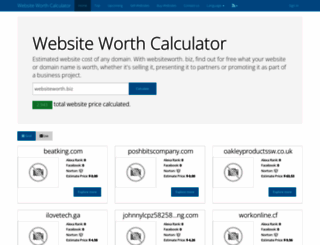 websiteworth.biz screenshot