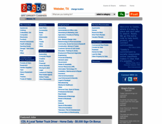 webster-tx.geebo.com screenshot