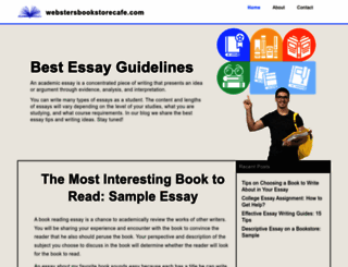webstersbookstorecafe.com screenshot
