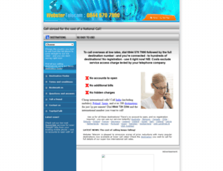 webstertelecom.com screenshot