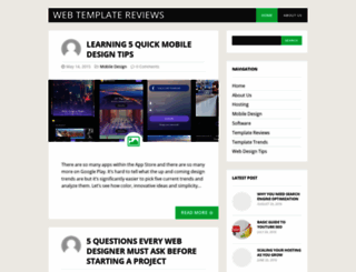 webtemplatereviews.com screenshot