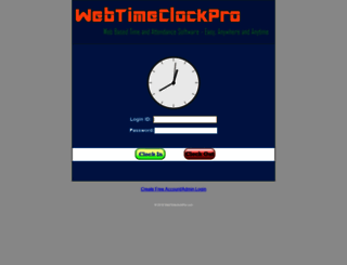 webtimeclockpro.com screenshot