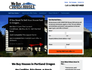 webuyoregonhouses.com screenshot