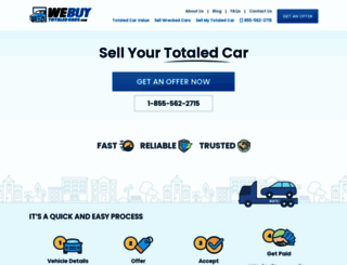 webuytotaledcars.com screenshot