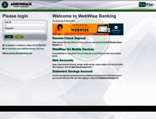 webwisebanking.com screenshot