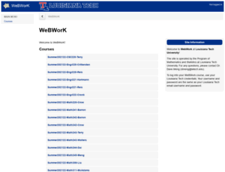 webwork.latech.edu screenshot