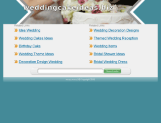 weddingcakeideas.biz screenshot