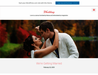 weddingdemo.wordpress.com screenshot