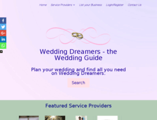 weddingdreamers.co.za screenshot