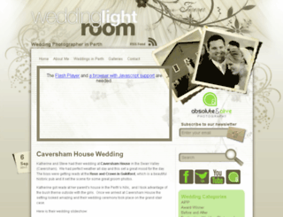 weddinglightroom.com.au screenshot