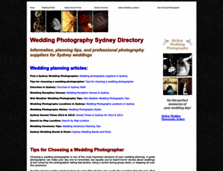 weddingphotographysydney.com.au screenshot