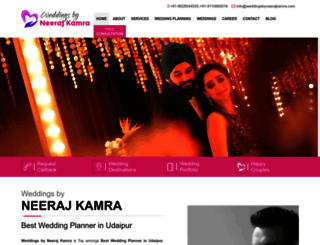 weddingsbyneerajkamra.com screenshot