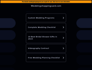 weddingshoppingcard.com screenshot