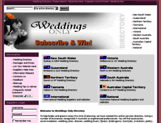 weddingsonly.com.au screenshot