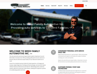 weedfamilyautomotive.com screenshot