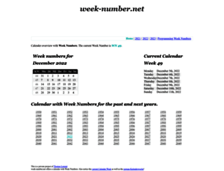 week-number.net screenshot