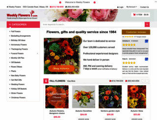 weeklyflowers.com screenshot