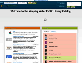 weepingwater.biblionix.com screenshot