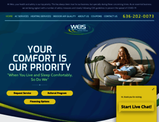 weiscomfortsystems.com screenshot