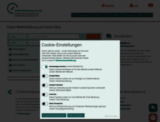 weiterbildung-mv.de screenshot