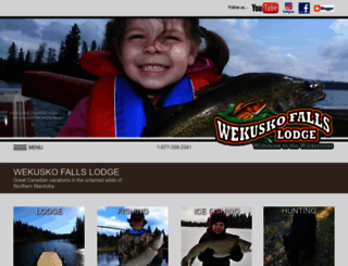 wekuskofallslodge.com screenshot
