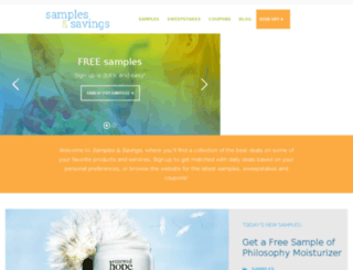 welcome.samplesandsavings.com screenshot