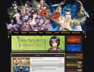 welcome.talismanonline.com screenshot
