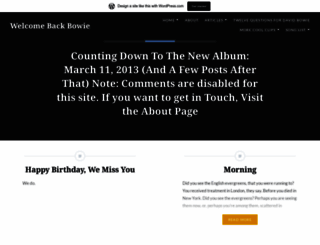 welcomebackbowie.wordpress.com screenshot