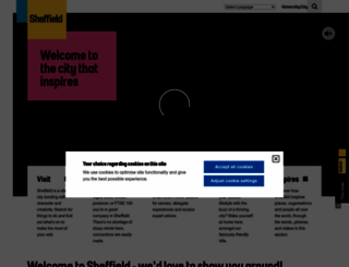 welcometosheffield.co.uk screenshot