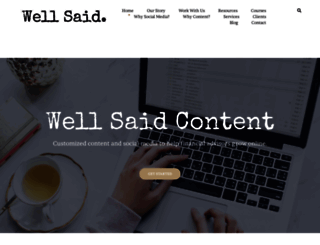 wellsaidcontent.com screenshot