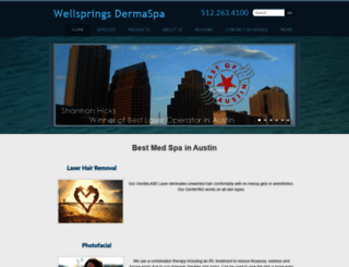 wellspringsdermaspa.com screenshot
