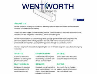 wentworthexec.com screenshot