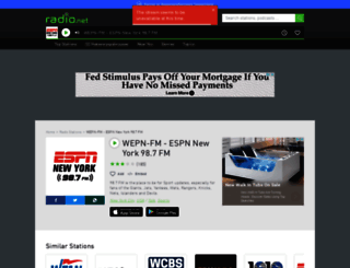 wepnfm.radio.net screenshot
