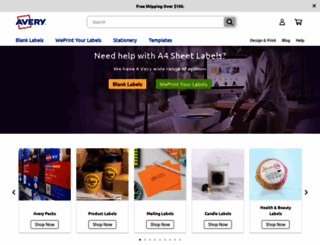 weprint.averyproducts.com.au screenshot