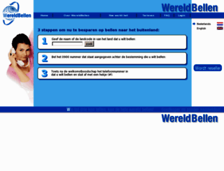wereldbellen.nl screenshot