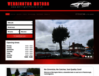 werringtonmotors.co.uk screenshot
