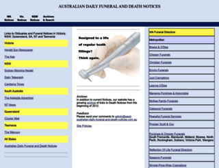 west-australian-daily-funeral-and-death-notices.com.au screenshot