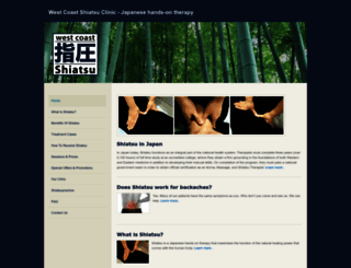 westcoastshiatsuclinic.com screenshot