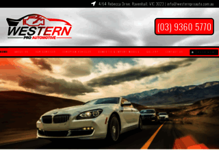 westernproauto.com.au screenshot