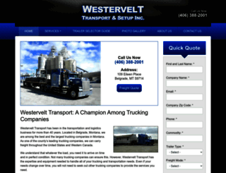 westervelttransport.com screenshot
