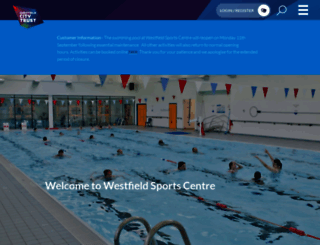 westfieldsportscentre.co.uk screenshot