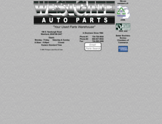 westgateautoparts.com screenshot