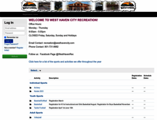 westhaven.sportsites.com screenshot