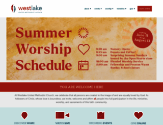 westlake-umc.org screenshot