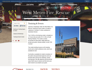westmetrofiretrainingcenter.org screenshot