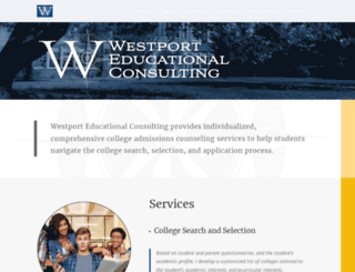 westporteducationalconsulting.com screenshot